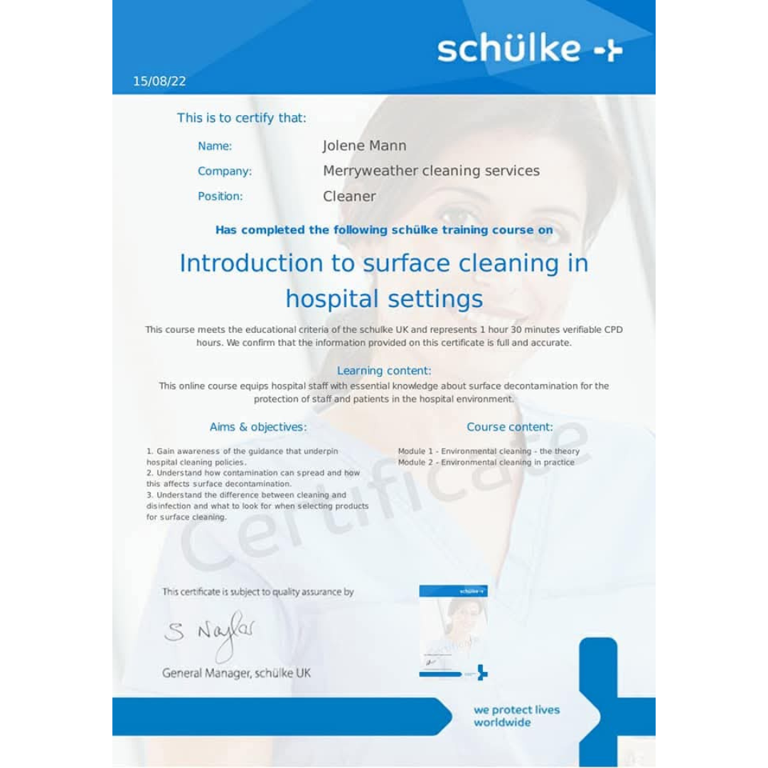 Surface Cleaning in Hospital Settings